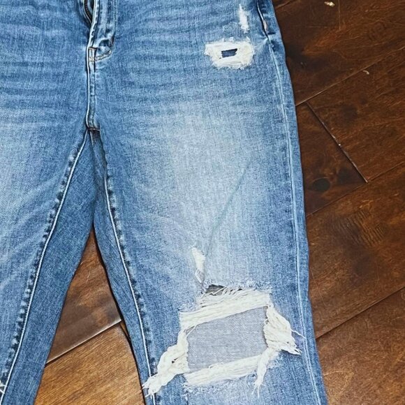 MICA Los Angeles Distressed High Rise Straight Leg Jeans 31 - Picture 4 of 7